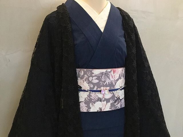 リバーシブル半幅帯】退屈とうつくしい日々(cotton100%) | たかはし