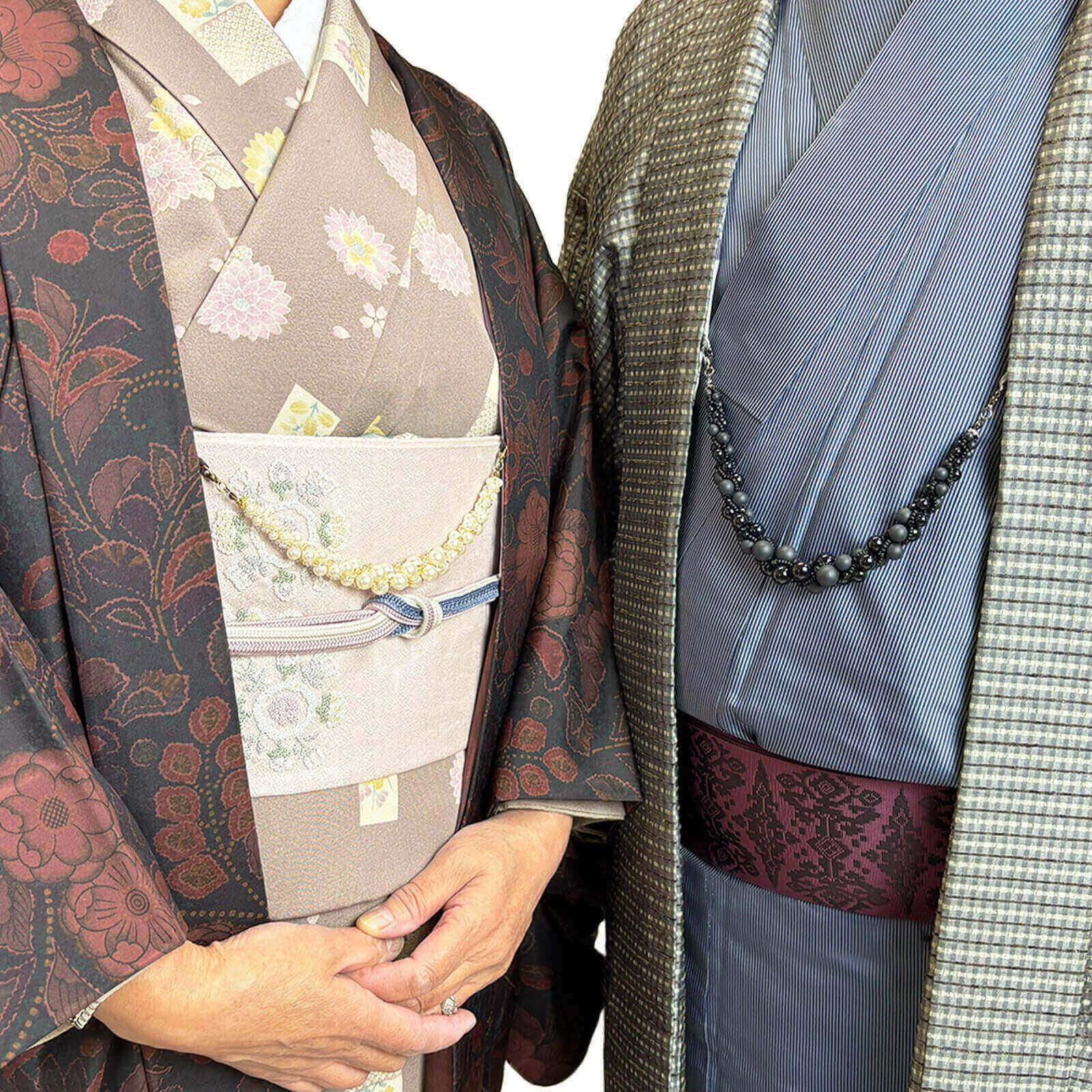 【美品】カラフルな刺繡入り　着物羽織羽織紐セット　卒業式　ハーフバースディ ビーズの羽織紐 | たかはしきもの工房 本店