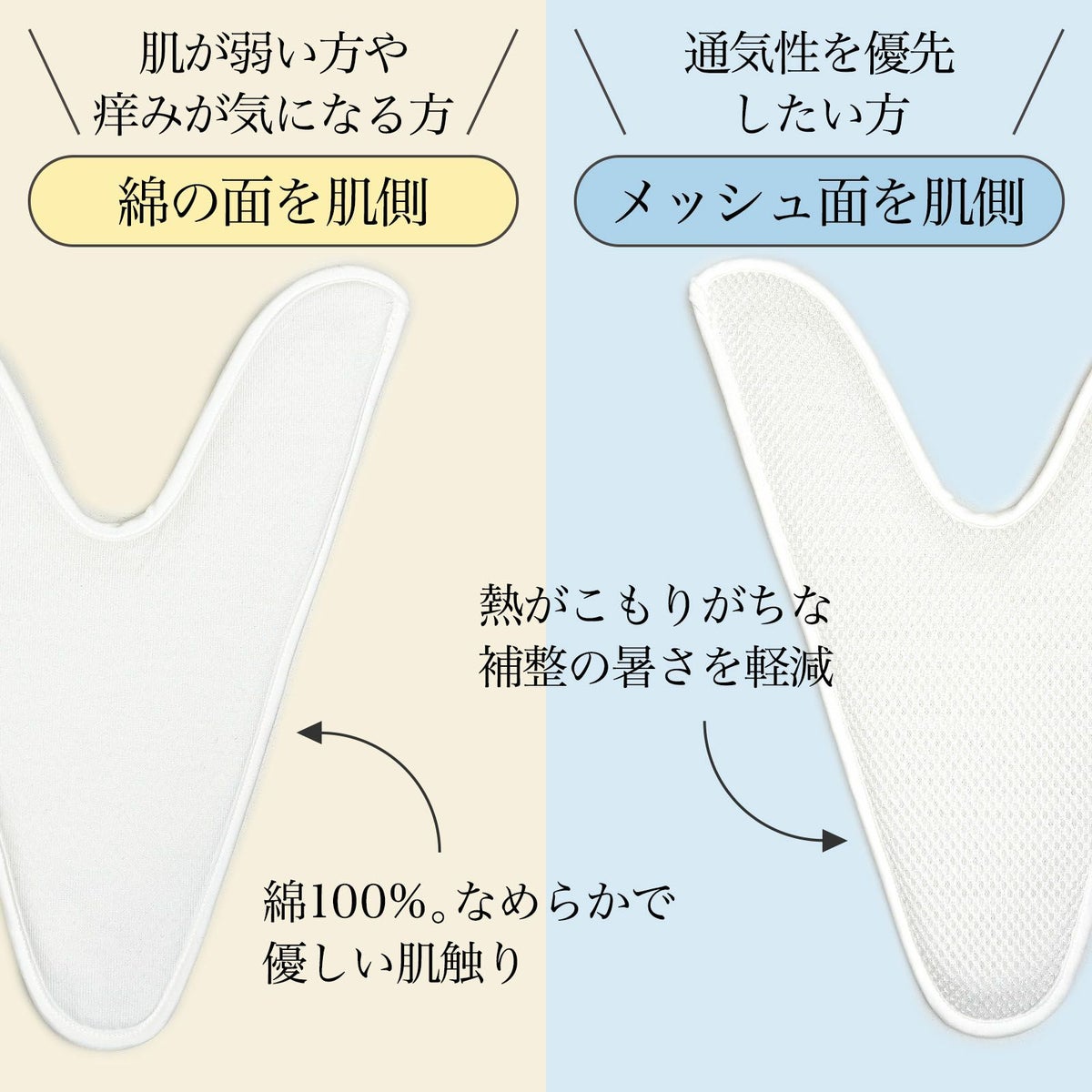 部分補整用胸パッドY字型